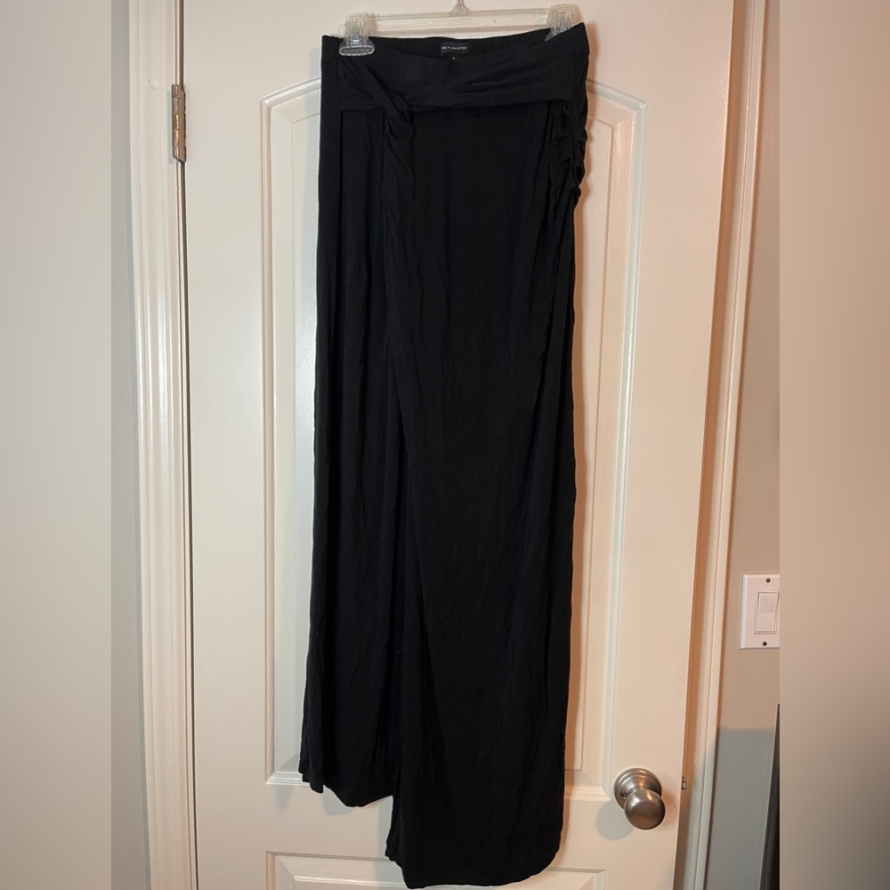 H by Halston black long skirt